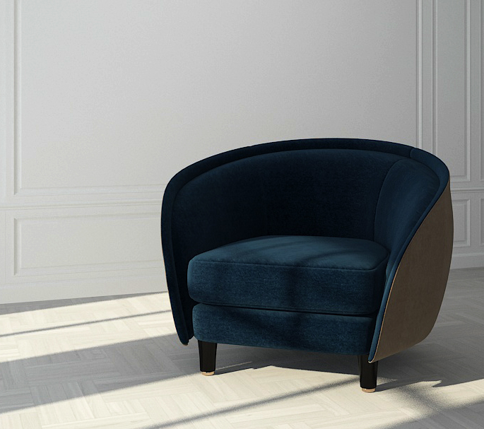 Buy LILAC - ARMCHAIR - BLUE Online | Living Room Furniture | Qetaat.com