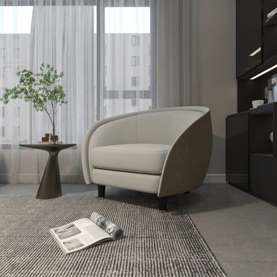 Buy LILAC - ARMCHAIR - LIGHT GRAY Online | Living Room Furniture | Qetaat.com