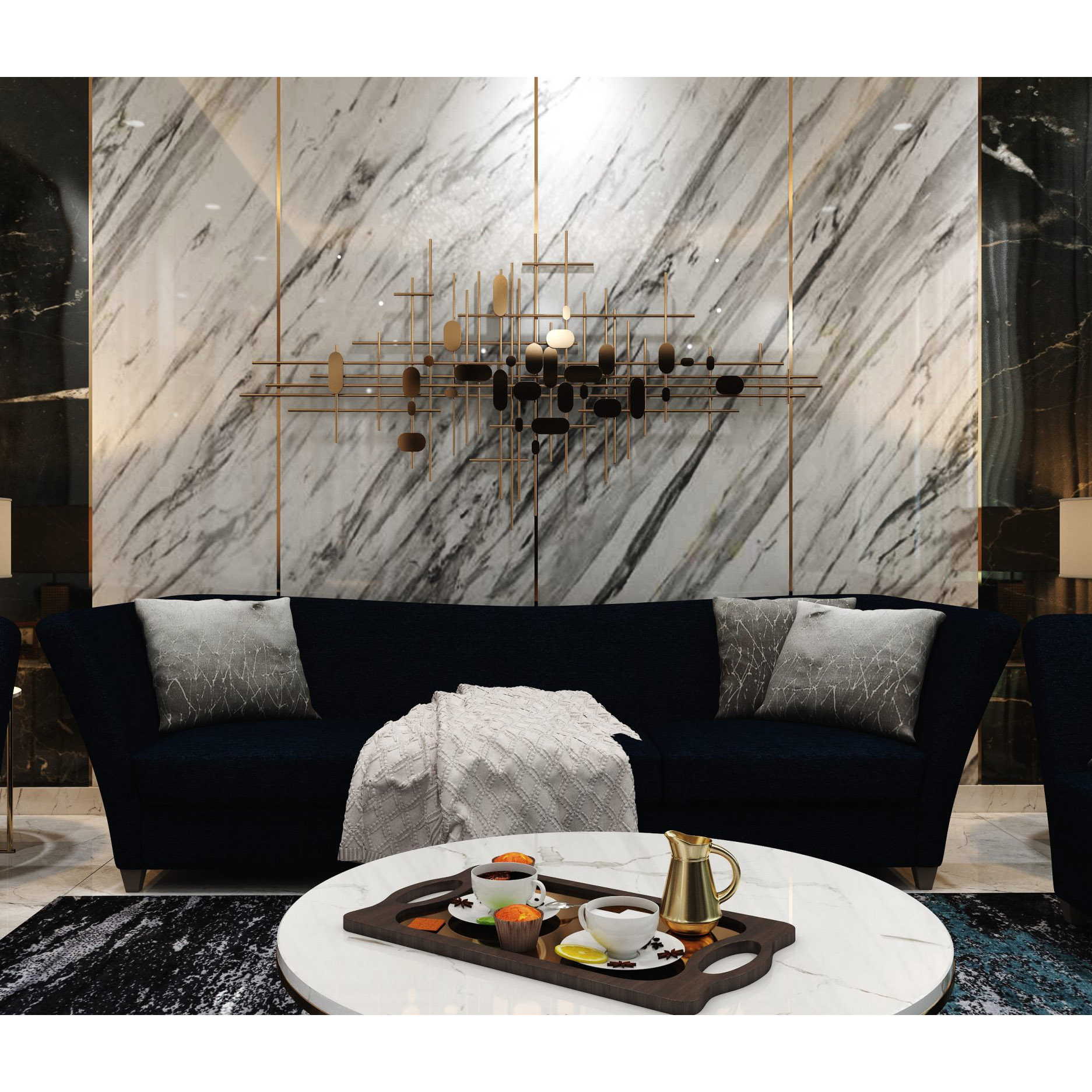 Buy LILY - SOFA - BLUE Online | Living Room Furniture | Qetaat.com