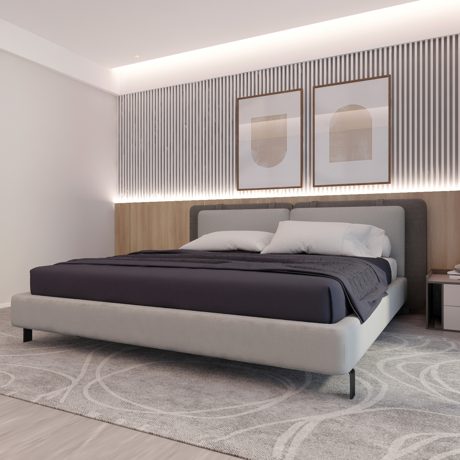 Buy PARROT - BED - DARK GRAY Online | Bedroom Furniture | Qetaat.com