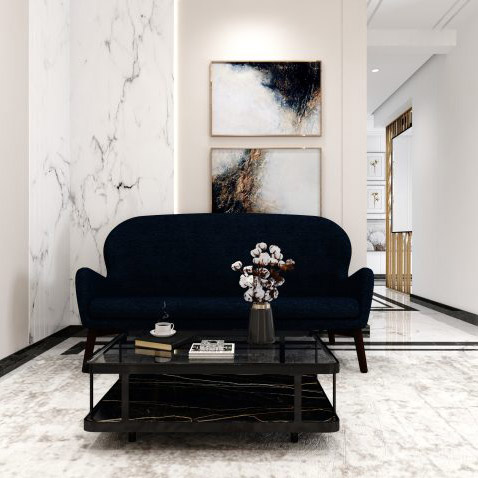 Buy PEACOCK - SOFA - BLUE Online | Living Room Furniture | Qetaat.com