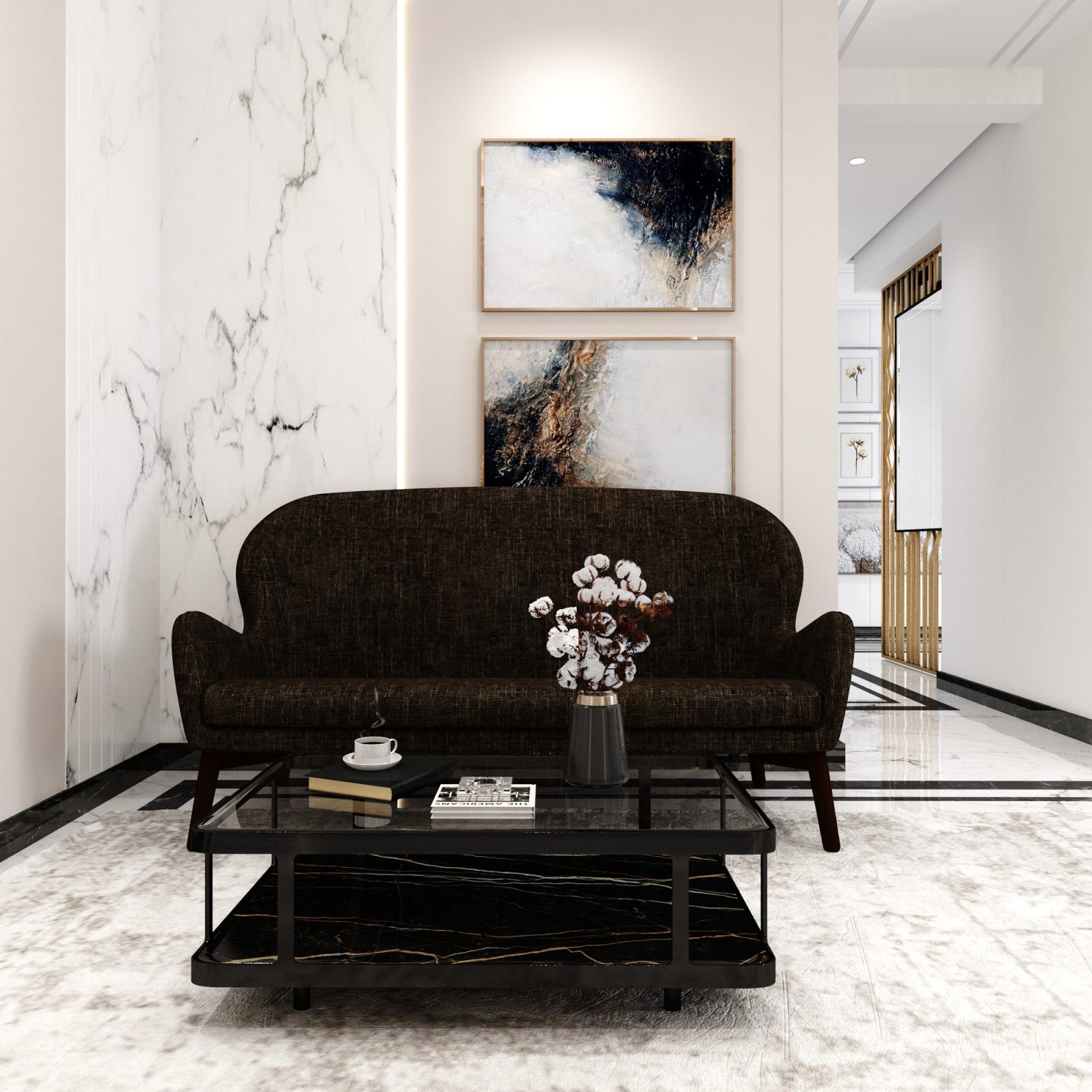 Buy PEACOCK - SOFA - SMOOTH BROWN Online | Living Room Furniture | Qetaat.com