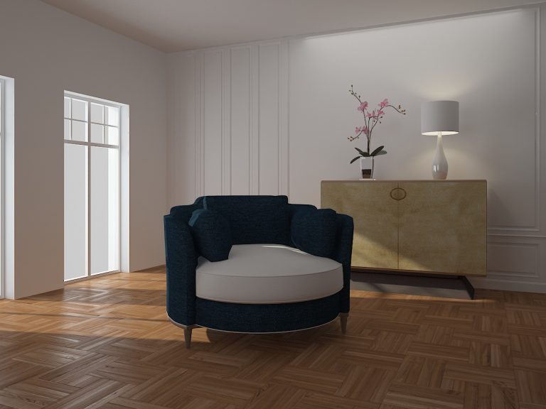 Buy SNOWDROP - ARMCHAIR - BLUE Online | Living Room Furniture | Qetaat.com