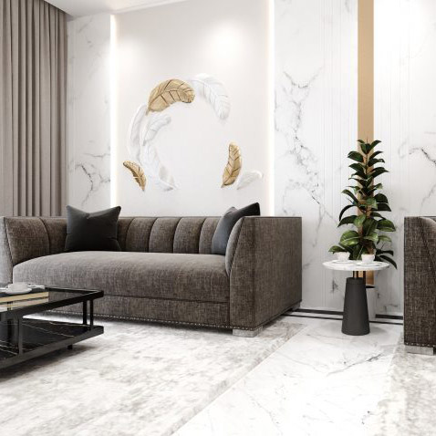 Buy SUNFLOWER - SOFA - SMOOTH BROWN Online | Living Room Furniture | Qetaat.com