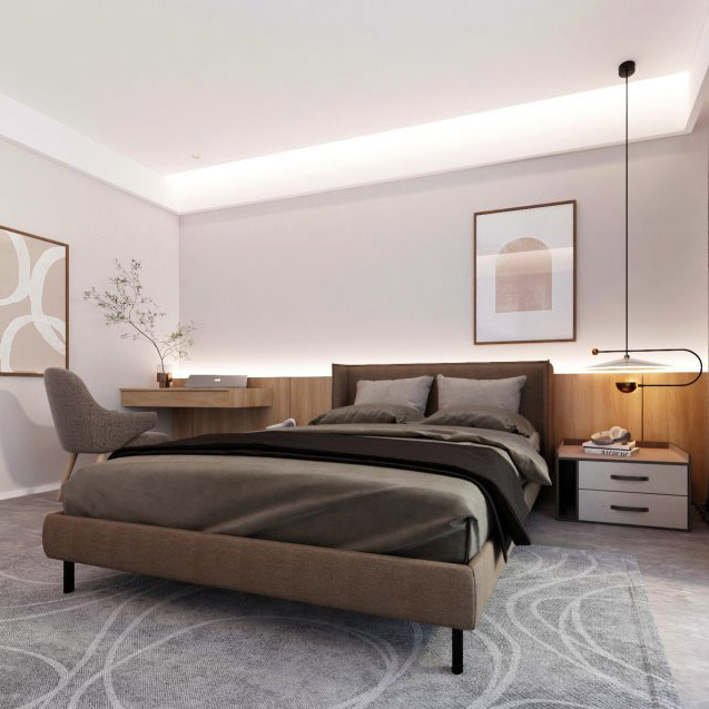Buy THISTLE - BED - BROWN Online | Bedroom Furniture | Qetaat.com