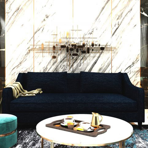 Buy TULIP - SOFA - BLUE Online | Living Room Furniture | Qetaat.com