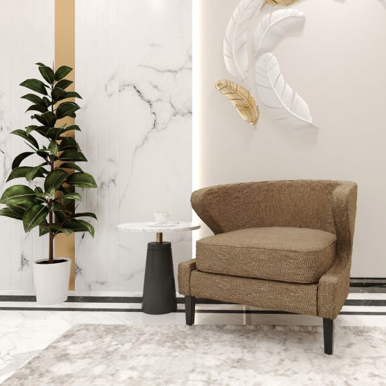Buy VIOLET - ARMCHAIR - BROWN Online | Living Room Furniture | Qetaat.com