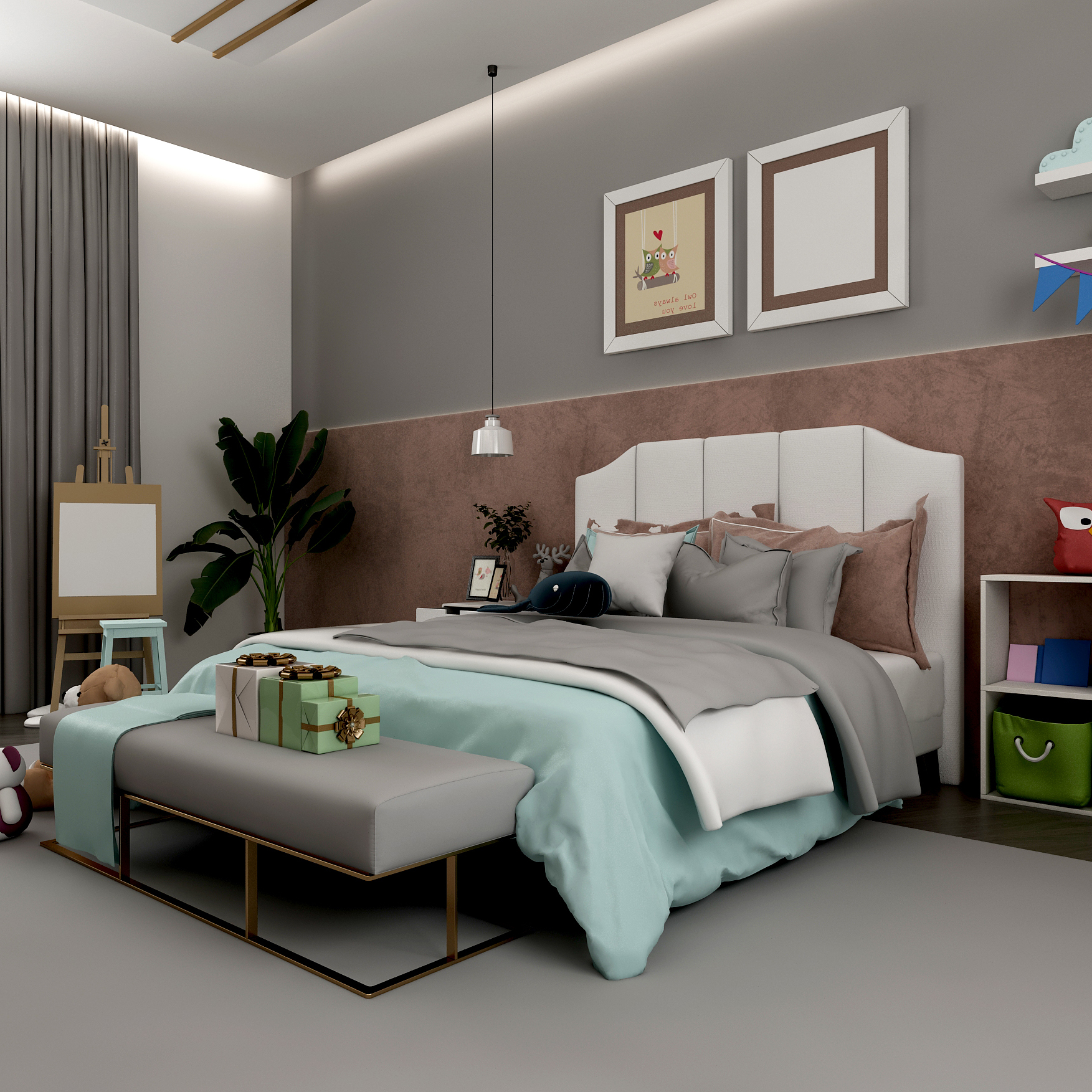 Buy WALLNUT - BED - WHITE Online | Bedroom Furniture | Qetaat.com