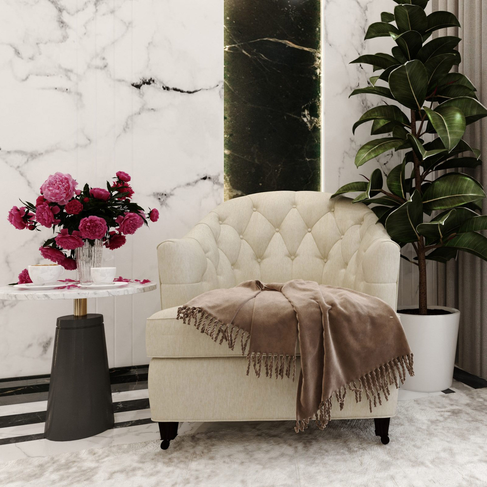 Buy GASTERIA - ARMCHAIR - BEIGE Online | Living Room Furniture | Qetaat.com