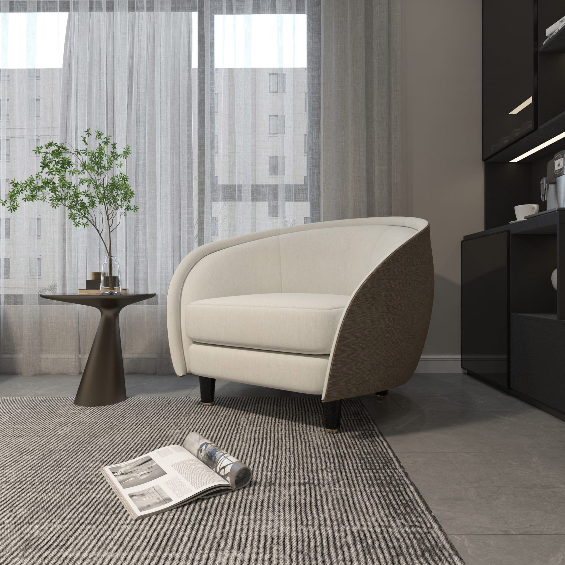 Buy LILAC - ARMCHAIR - OFF WHITE Online | Living Room Furniture | Qetaat.com