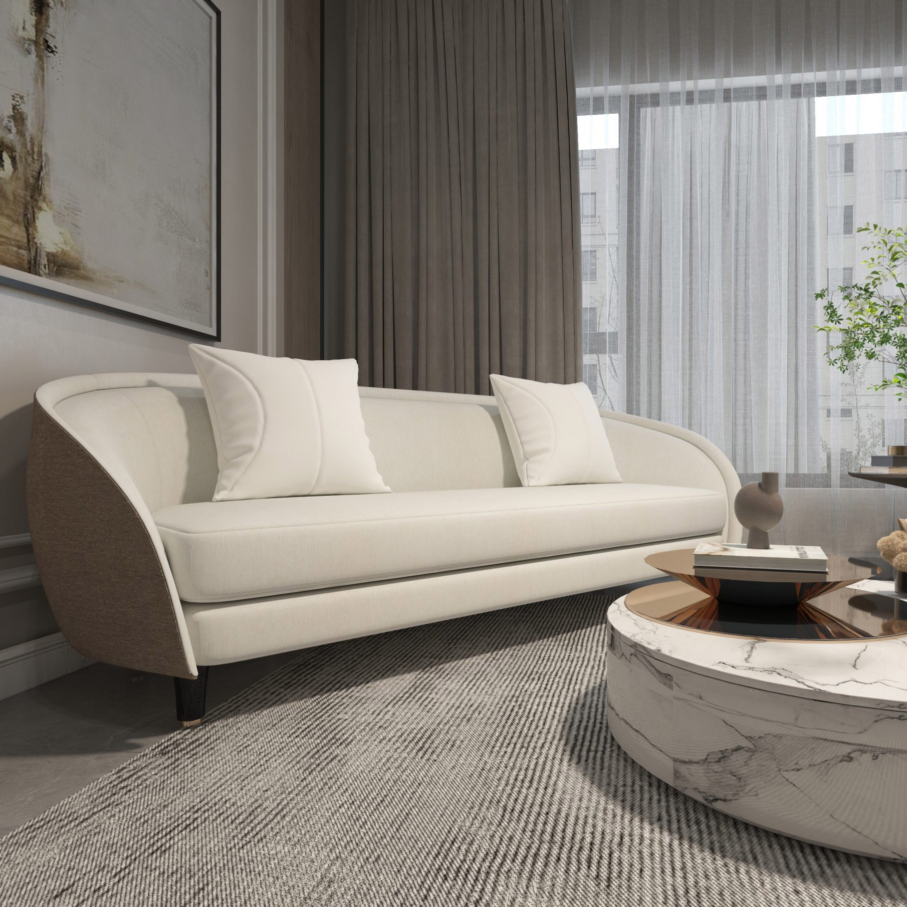 Buy LILAC - 2 SEAT SOFA - OFF WHITE Online | Living Room Furniture | Qetaat.com