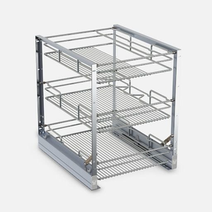 3 Basket Pull Out Fitting Aluminum Structure - 435X456X485Mm