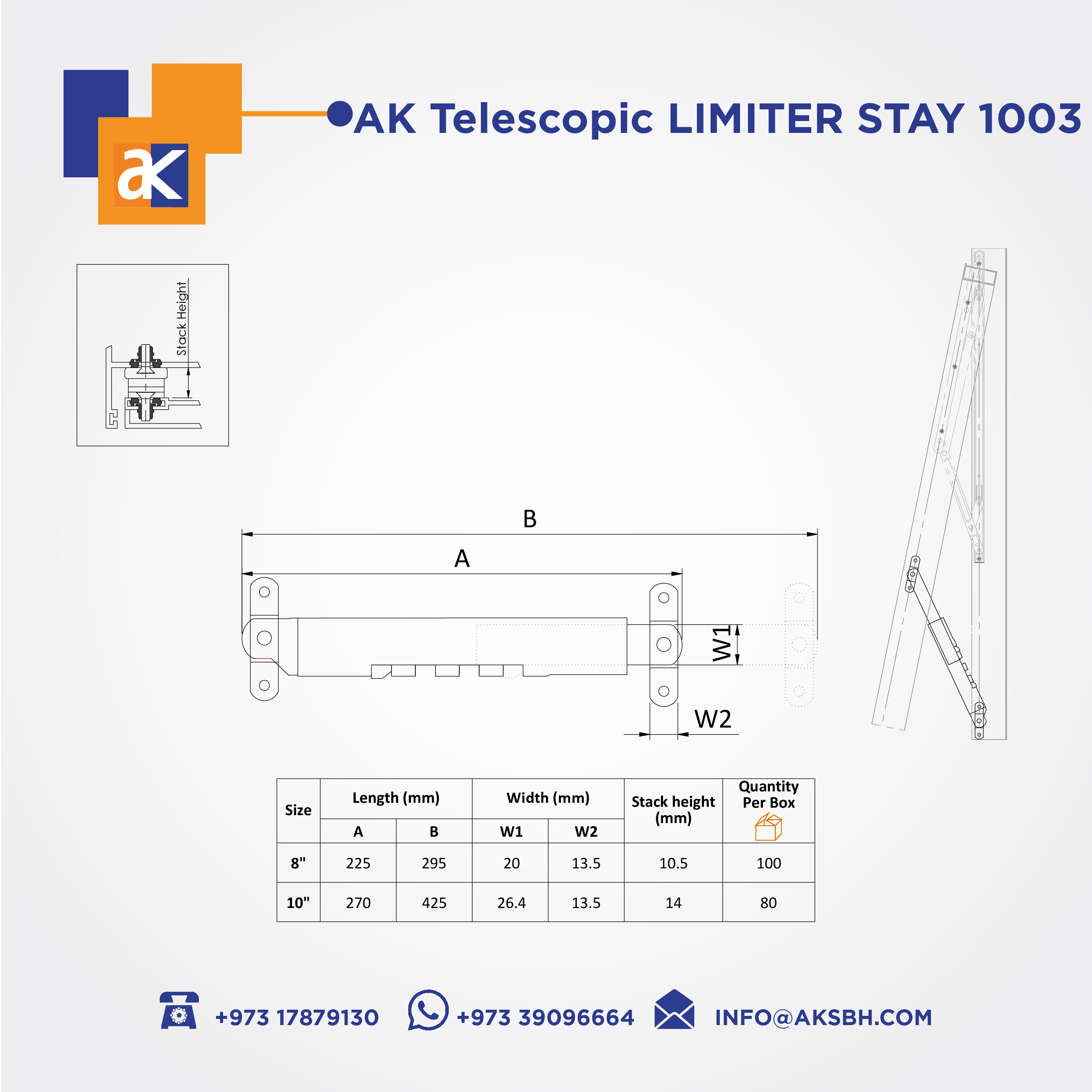 Ak Telescopic Limiter Stay 1003