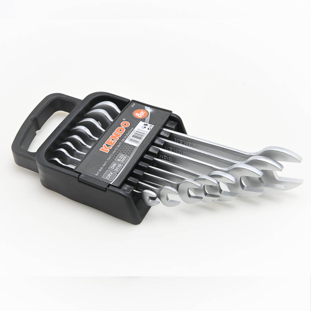 Buy Kendo Double Open End Spanner Set - 6-22 - 8Pcs Online | Hardware Tools | Qetaat.com