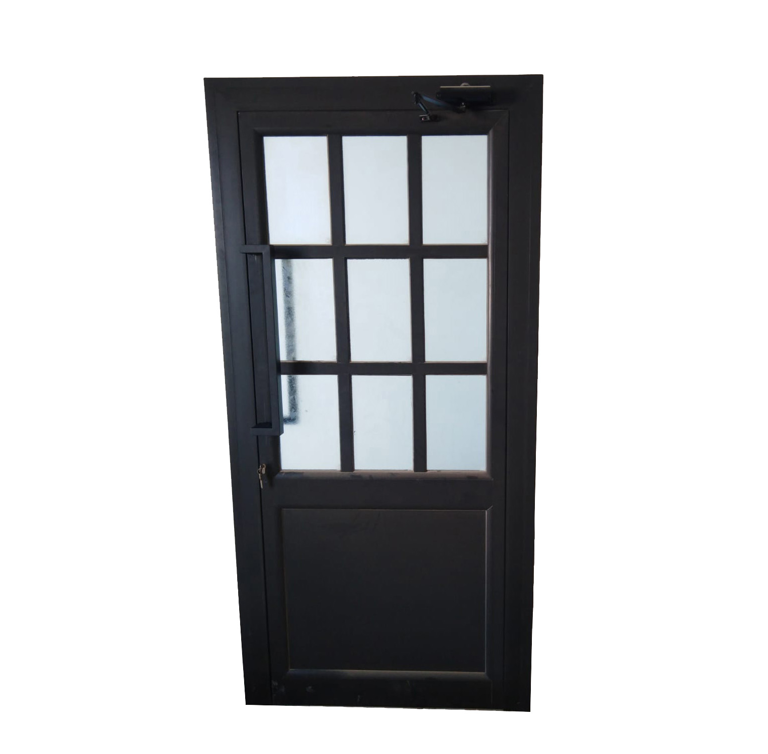 Buy Half Glass Black Door Online | Manufacturing Production Services | Qetaat.com