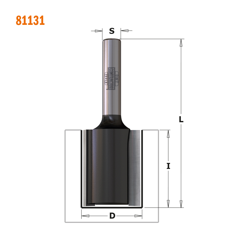 Buy CMT- Contractor Straight Bit D20x25x56 DX S=8 Online | Power Tools | Qetaat.com