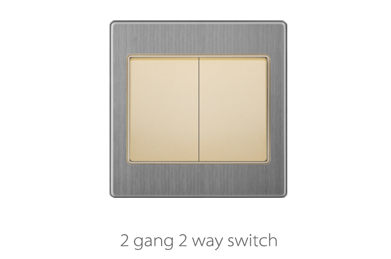 VMAX GOLDEN STAINLESS 2GANG 2WAY SWITCH