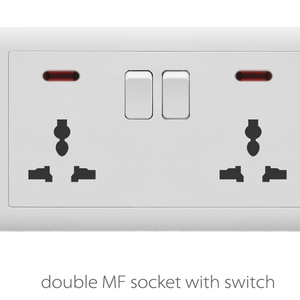 Vmax Ivory  Mf Double Socket With Switch