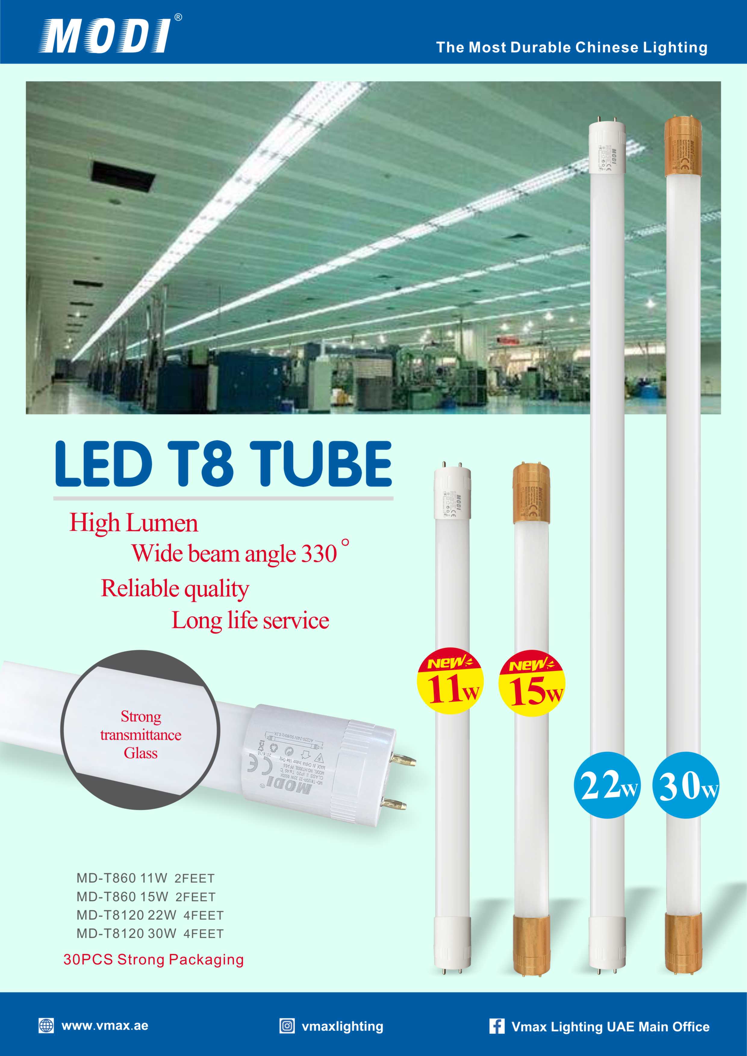 MODI LED TUBE 22W-WH