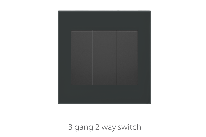 Vmax Black 3 Gang 2 Way Switch