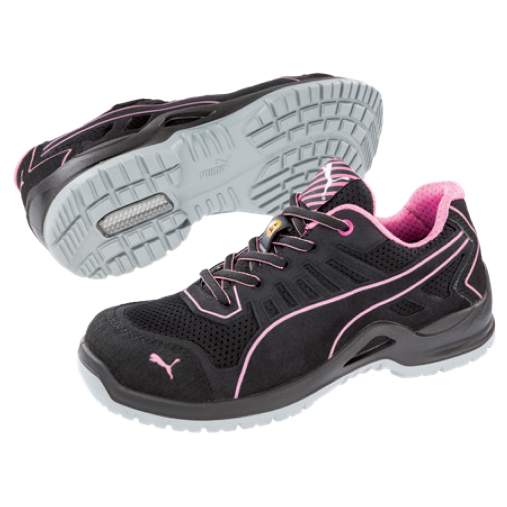 Puma Safety Shoes Fuse, 644110, Black/Pink (39)