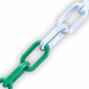 Plastic Safety Chain - Green/White (6MM)