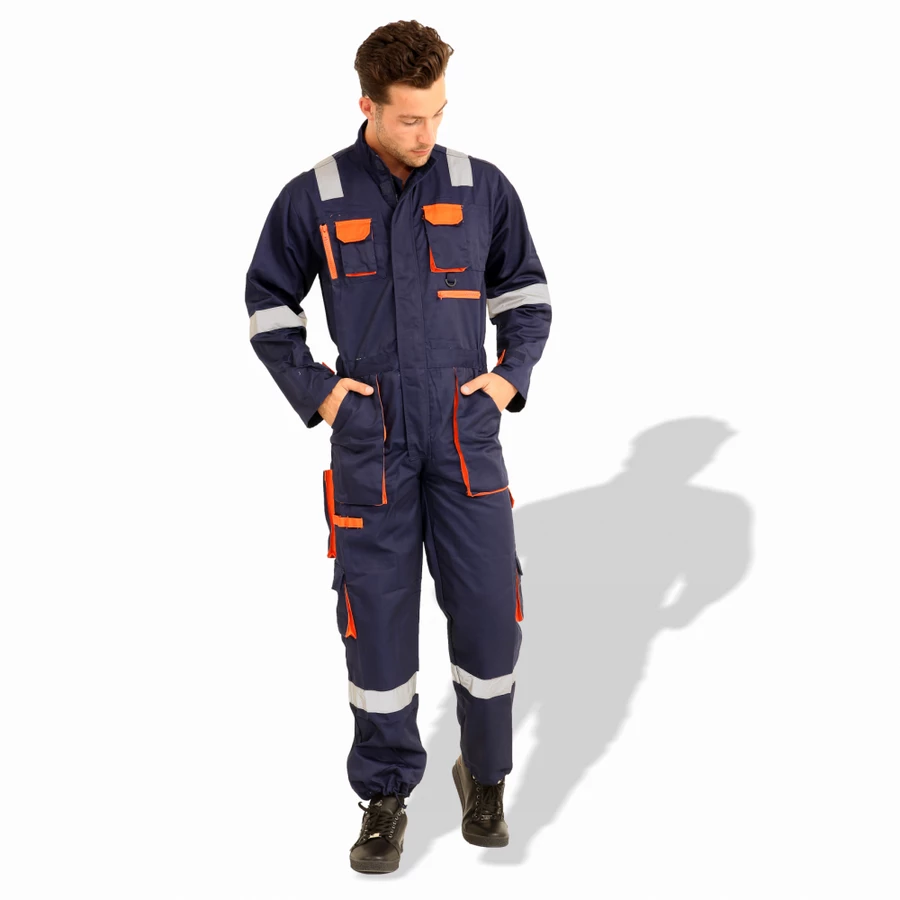 Coverall Hi-Qual American Safety Navy/Orange