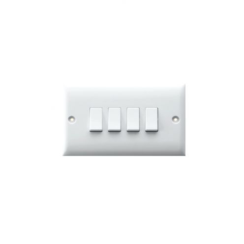 Buy W1021-4G,10A 4 GANG 2 WAY SWITCH 3X3 PLATE Online on Qetaat.com