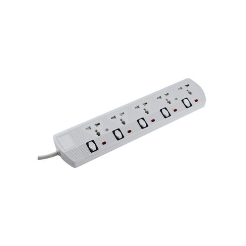 Buy EB5NSU2B 13a 5Gang Univ Extension Socket w/Neon 5mtr Cable Online on Qetaat.com