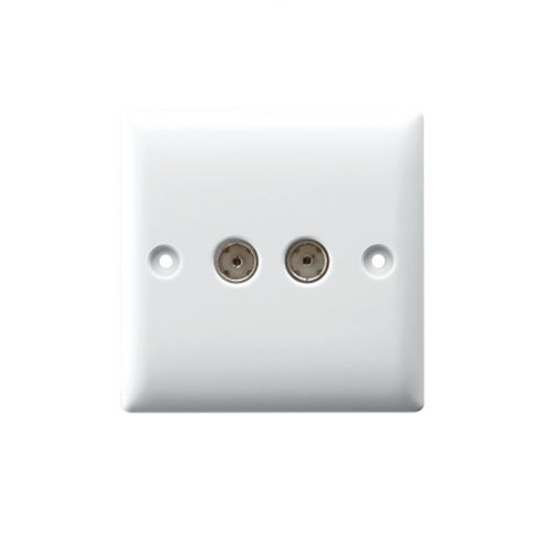 Buy W5002 tv socket 2 gang RR Online on Qetaat.com