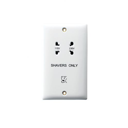 Buy W7008 shaver socket dual outlet&voltage 115/230vac Online on Qetaat.com