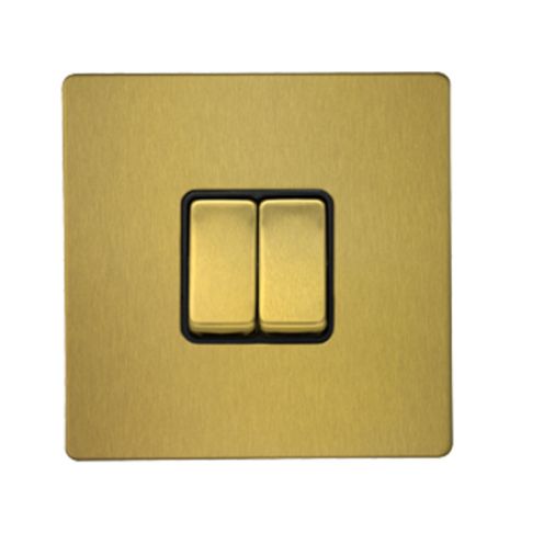 Buy RR Vivan, 2Gang 2 Way Switch, VN6616M-B-BG,10A ,BG Online on Qetaat.com