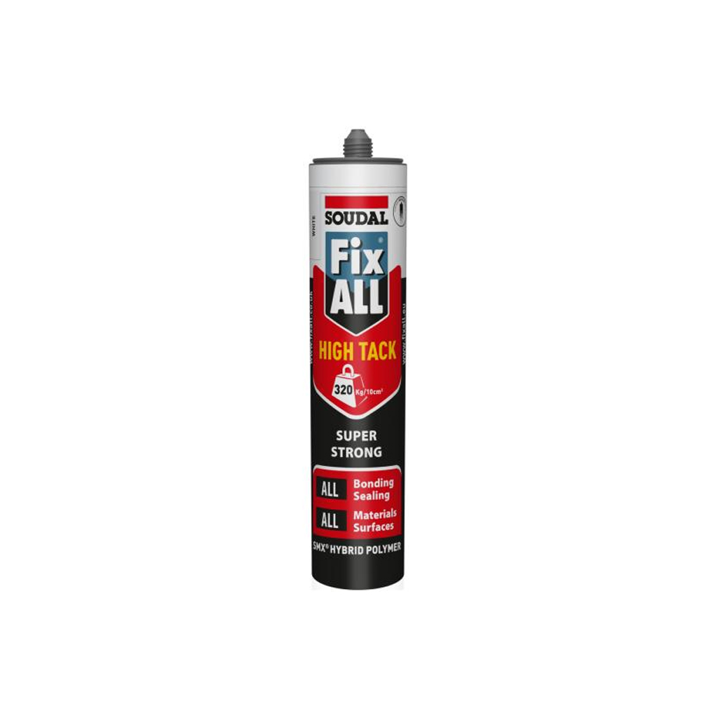 Buy SOUDAL - Fix All High Tack Polymer Adhesive (White) - 290 ml Online | Hardware Tools | Qetaat.com
