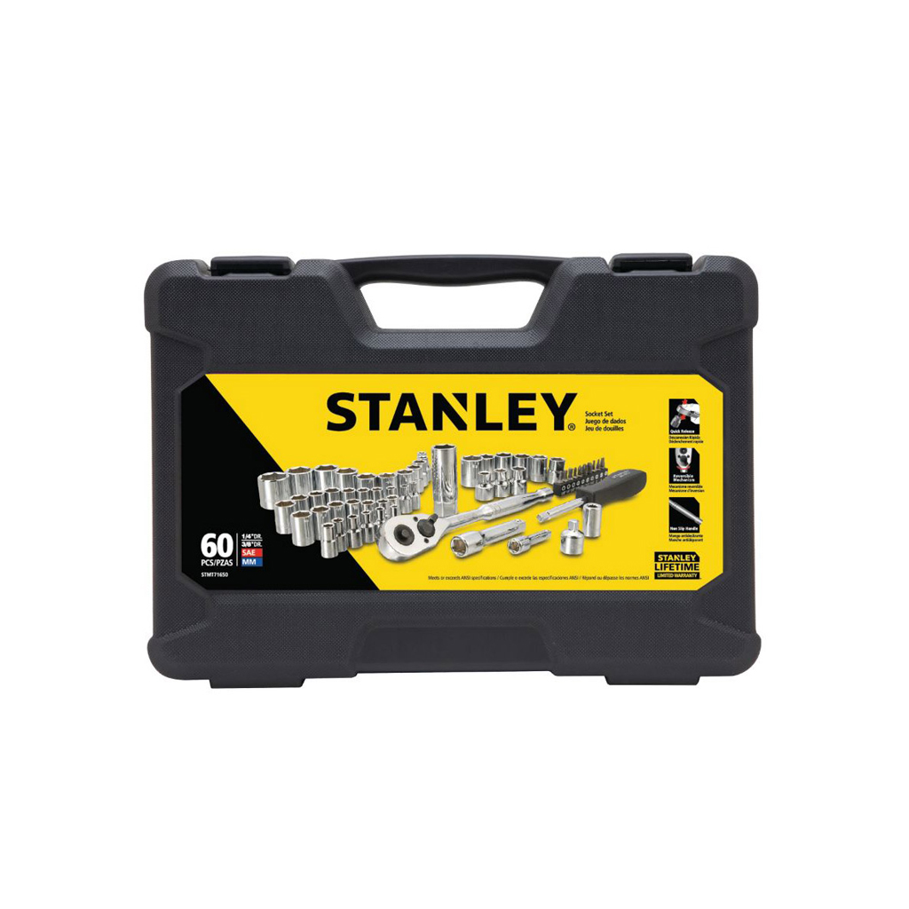 Buy STANLEY - Mechanics Socket Set (60 PCS) Online | Hardware Tools | Qetaat.com