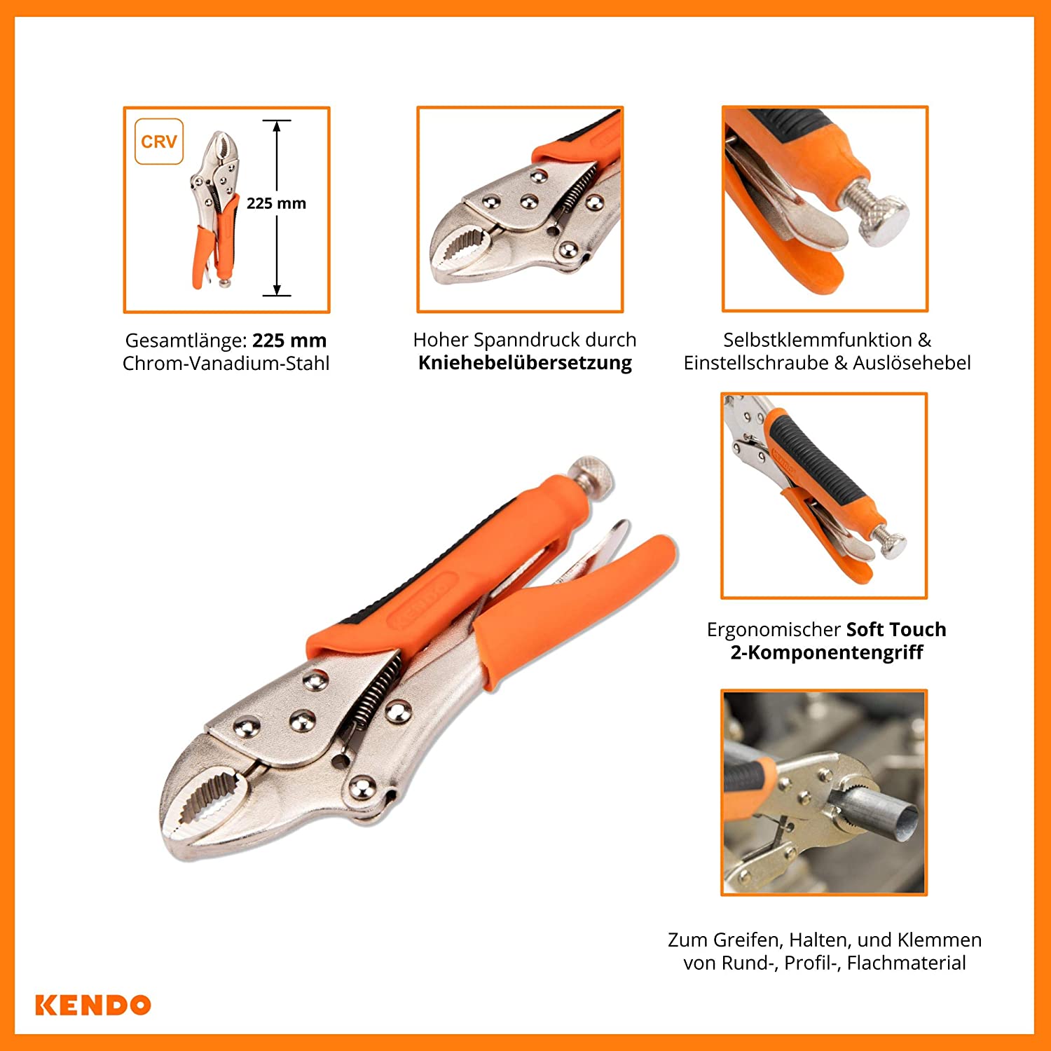 Buy Kendo Grip Plier Curved Jaw H/D - 10" Online | Hardware Tools | Qetaat.com