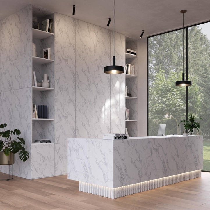 Unilin Clicwall - Panel 0f252/Bst Carrara Frosted White - 2785 X 618 X 10mm