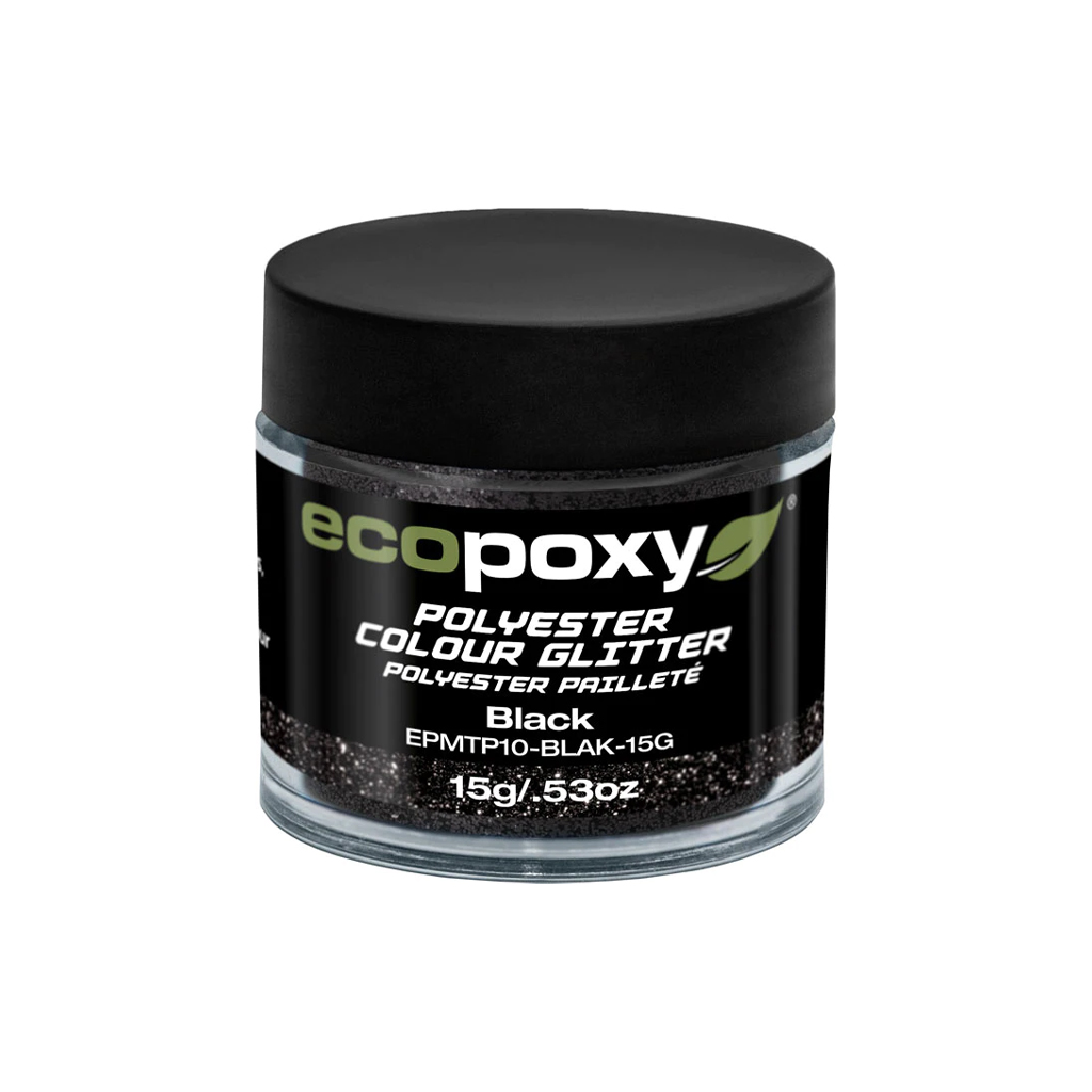 Ecopoxy - Polyester Color Glitter 15g : Black