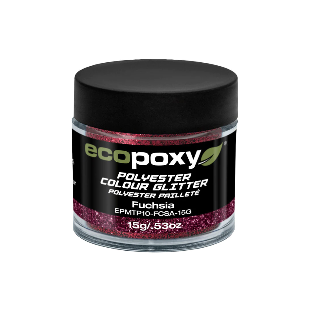 Ecopoxy - Polyester Color Glitter 15g : Fuchsia