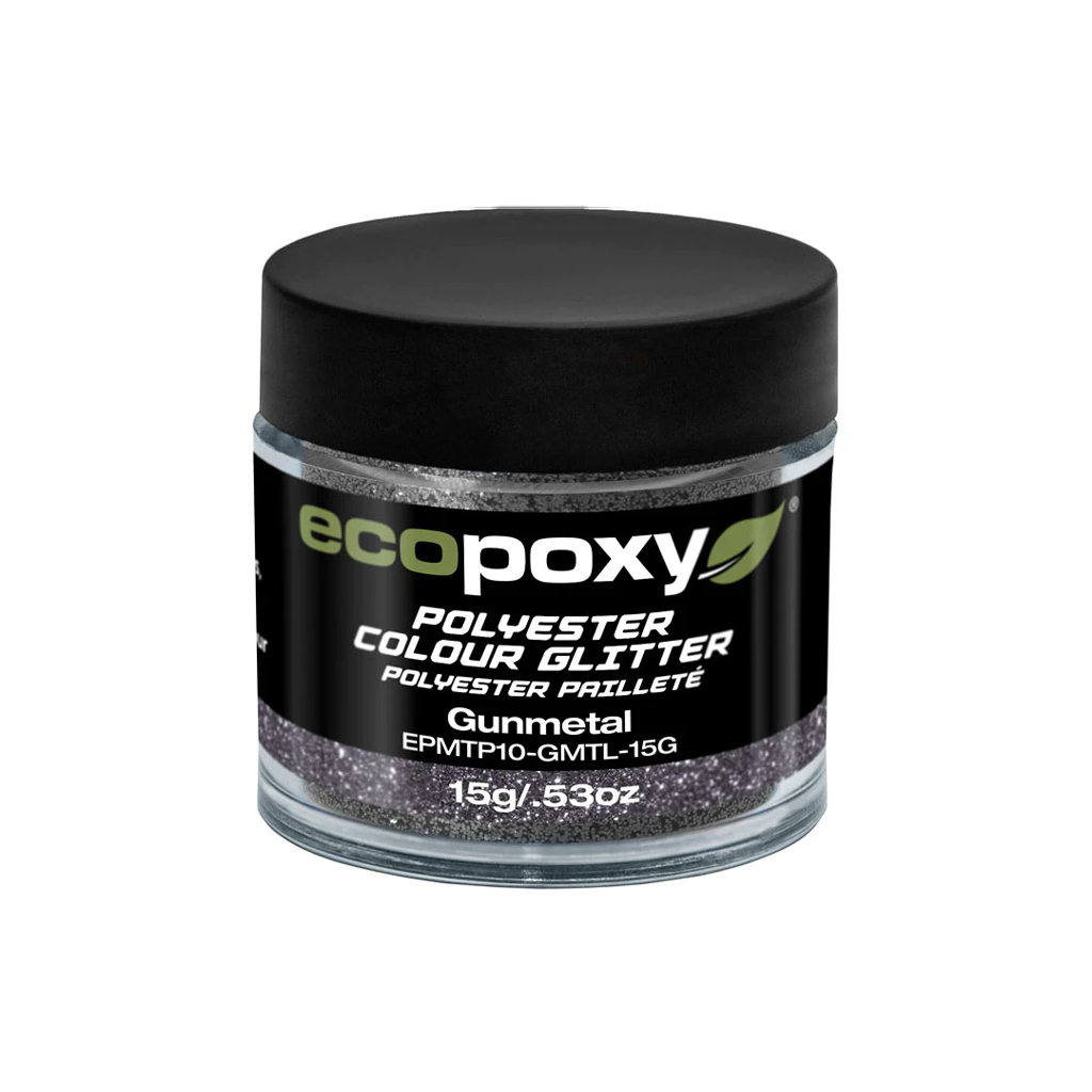 Ecopoxy - Polyester Color Glitter 15g : Gunmetal