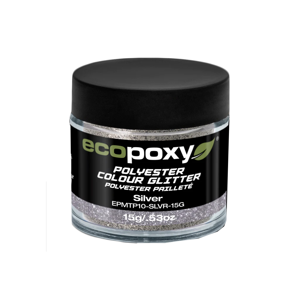 Ecopoxy - Polyester Color Glitter 15g : Silver