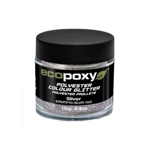 Ecopoxy - Polyester Color Glitter 15g : Silver