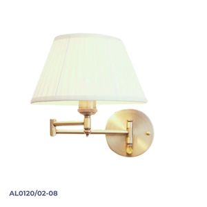 Luxurious Wall Light with Creamy Shade Adjustable Golden Frame