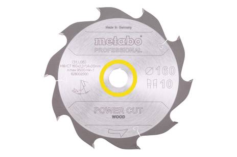 Saw Blade “Power Cut Wood – Professional”, 160X20, Z10 Wz 22° (628002000)