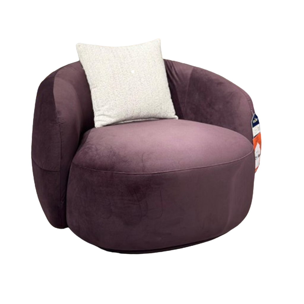 Chic Purple Armchair - Modern Comfort & Style