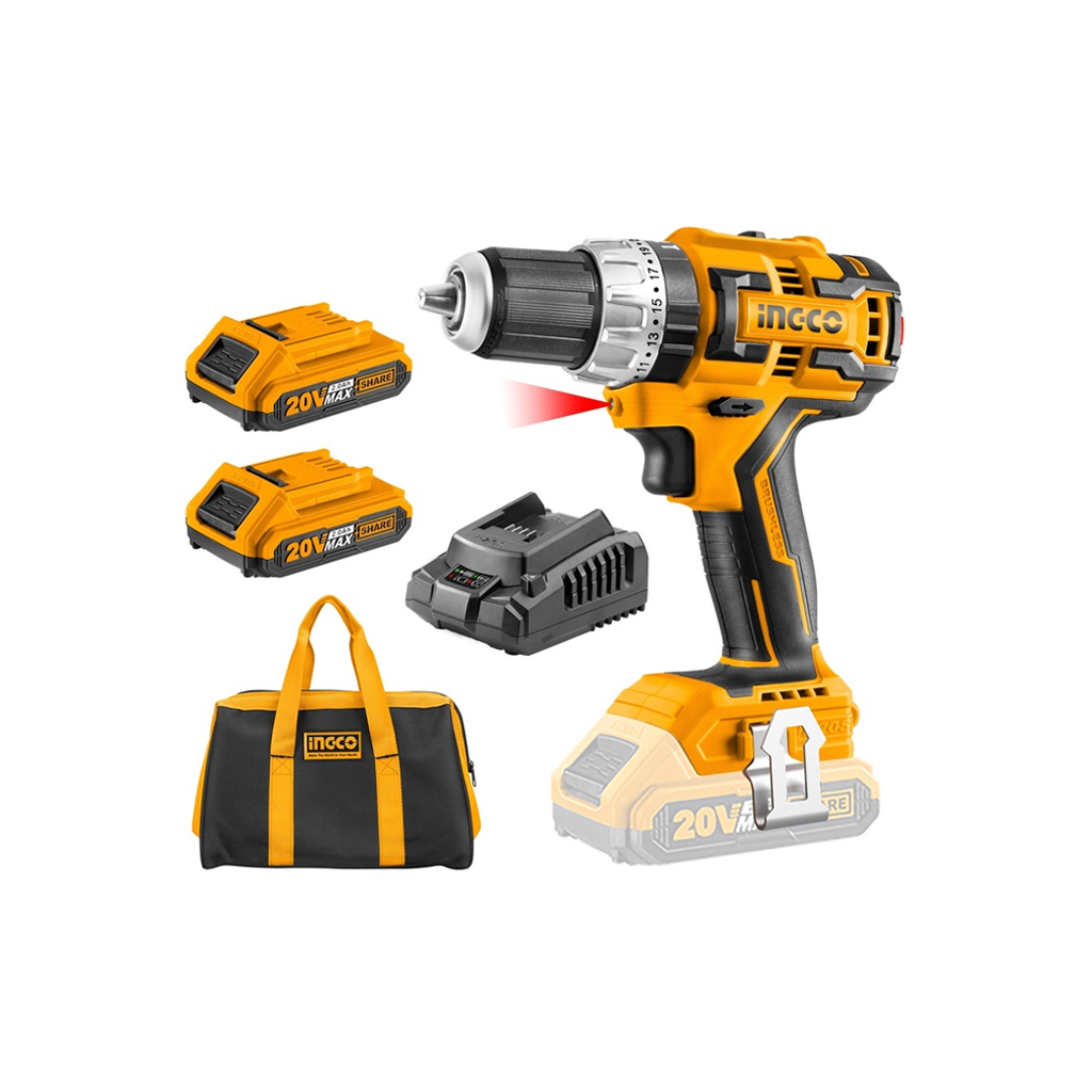 Ingco Lithium-Ion Brushless Impact Drill - 20V