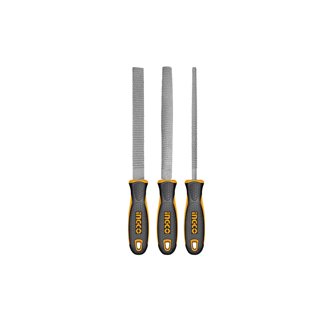 Ingco 3 Pcs wood file set - 8“/200mm