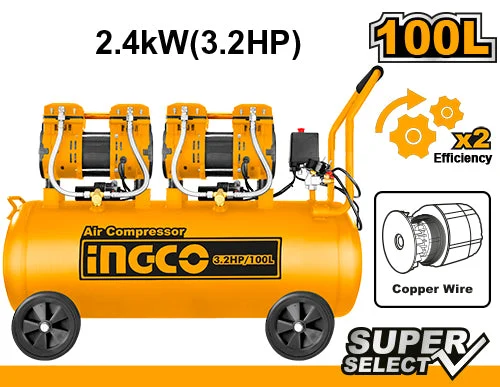 Ingco Air compressor - 2 x 1200W (3.2HP）