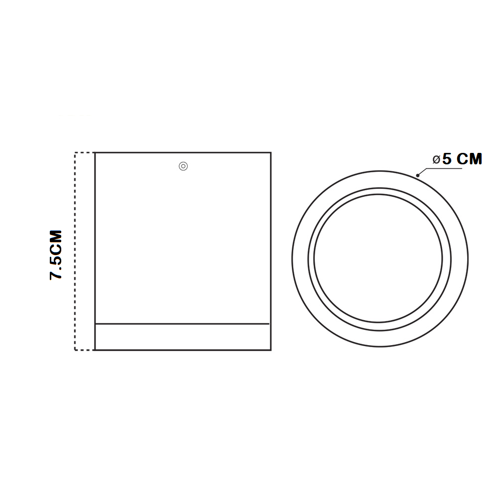 Waterproof Surface Mounted 12W - 3000k - White