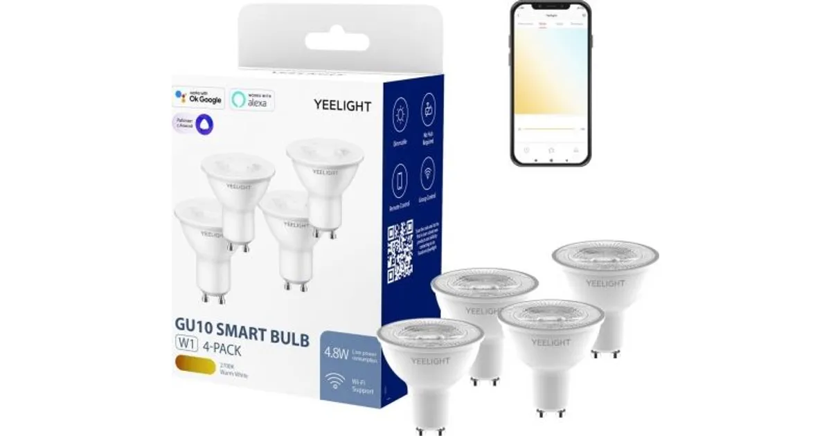 Yeelight GU10 Smart bulb W1Dimmable 4 pack (YLDP004)