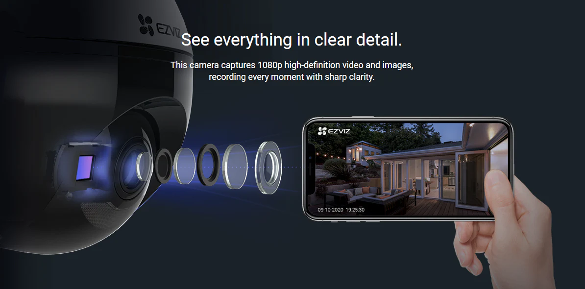 EZVIZ Smart Home Camera 1080P,6MM (CS-C8C)